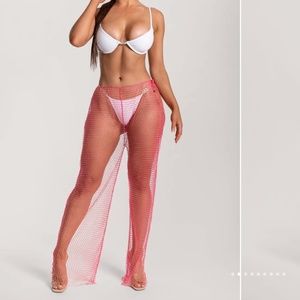 Meshki Hot Pink Fishnet Pants
